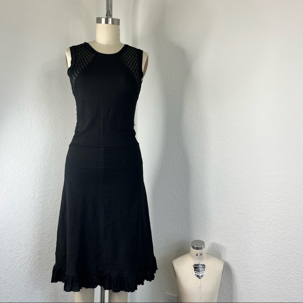 ALESSANDRO DELL'ACQUA Open Knit Crochet Midi Dress - Picture 2 of 9
